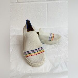 Rothy's Youth size 2 Slip-On Rainbow Sneakers
